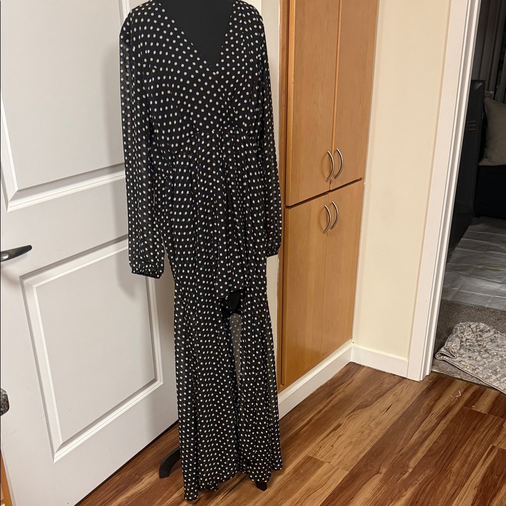 Black and White Polka Dot Jumpsuit